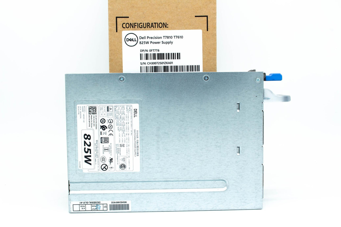 Dell Power Supply, 825 Watts, Cables, Pre Dell Integrated, Chicony Corp, (Replaced by FT7T6)