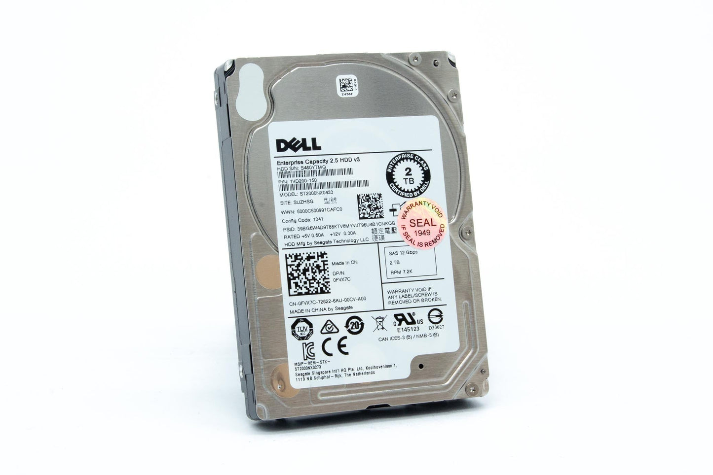 Dell 2TB, 7200 rpm, 2.5", SAS