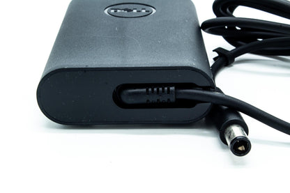 Dell 65W AC power adapter, 19.5V output, 3.34A current, proprietary 7.4mm connector, compatible with Dell Latitude laptops