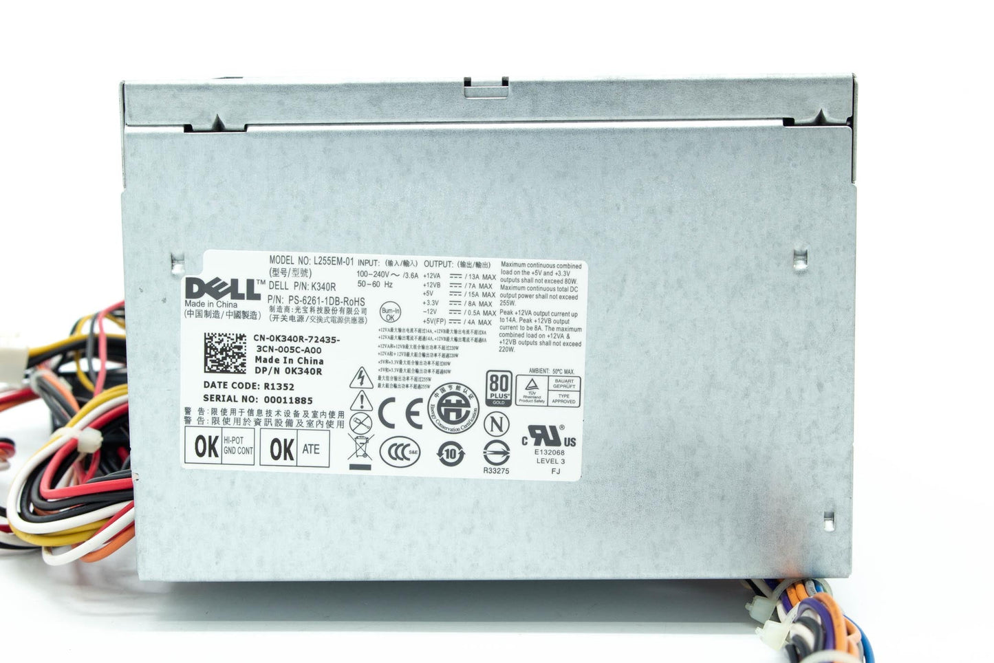 Dell 255W Power supply, Bon Jovi (MT) GOLD, Liteon