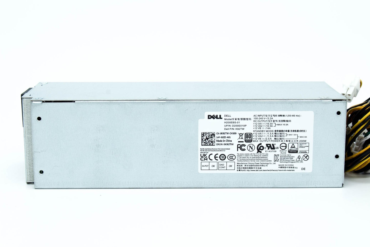 Dell Optiplex 7080 SFF 200W Power Supply VFXXF 0VFXXF HU200EBS-01