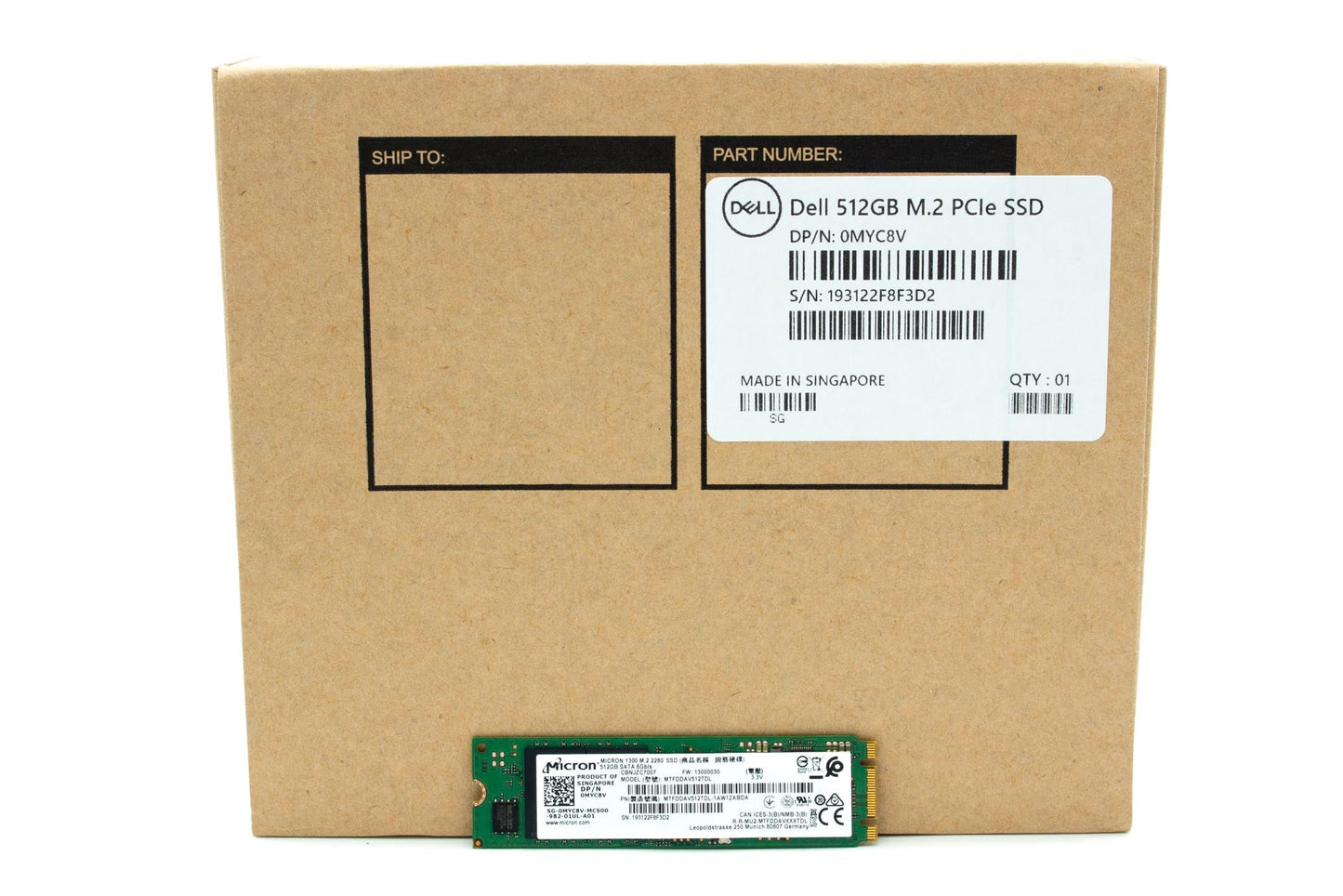 Dell Dell SSDR,512,S3,80S3,MICRON,1300 - W125716531 Dell SSDR,512,S3,80S3,MICRON,1300