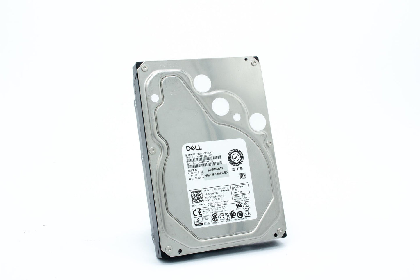 Dell 2TB, HDD, 7.2K RPM, 3.5 inch, Non Encrypted, SATA, 512b, Enterprise Class