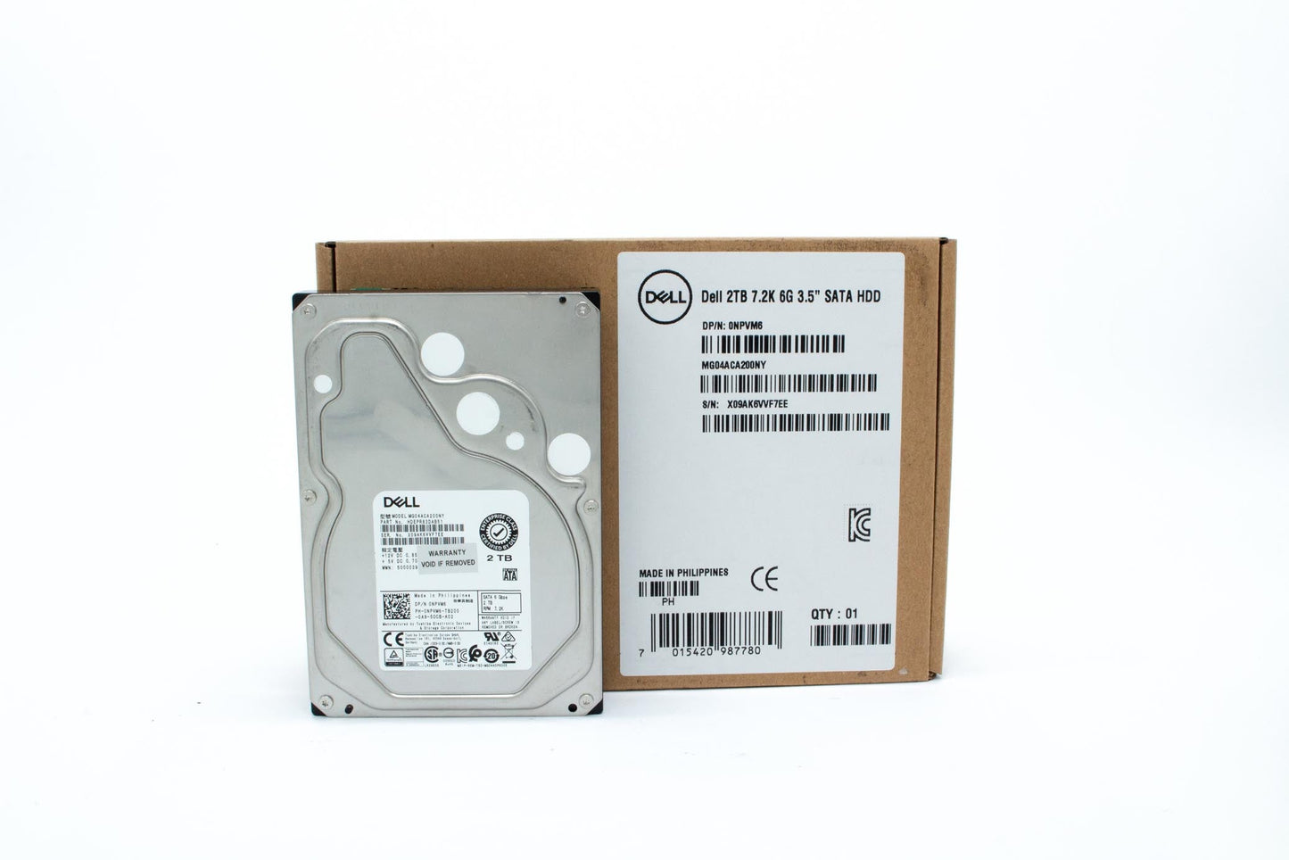 Dell 2TB, HDD, 7.2K RPM, 3.5 inch, Non Encrypted, SATA, 512b, Enterprise Class