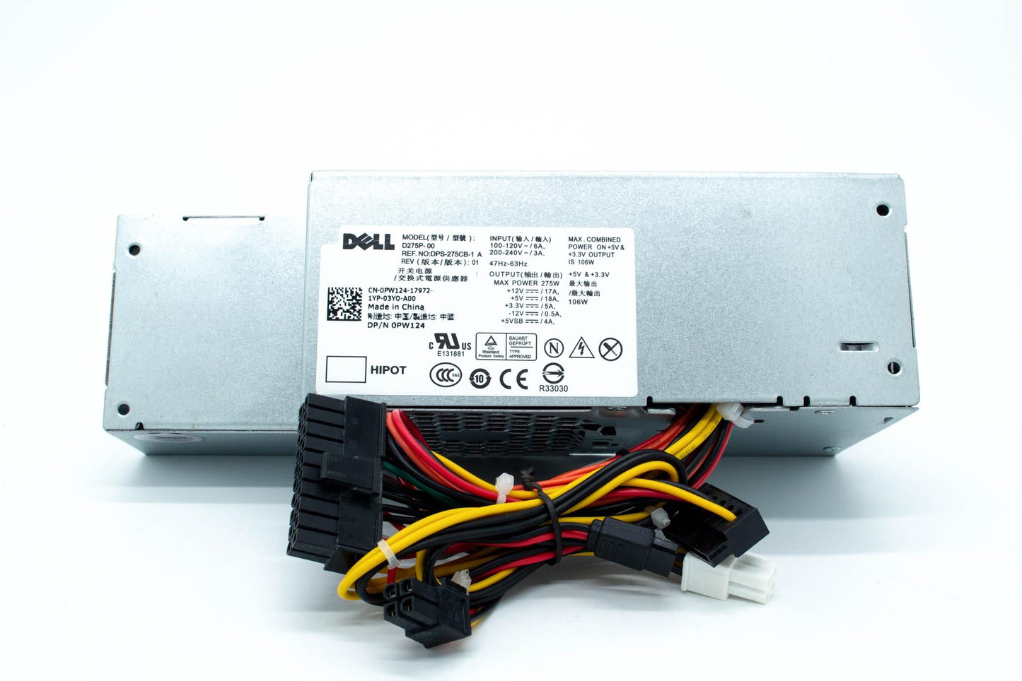 Dell 0PW124 275W Power Supply D275P-00