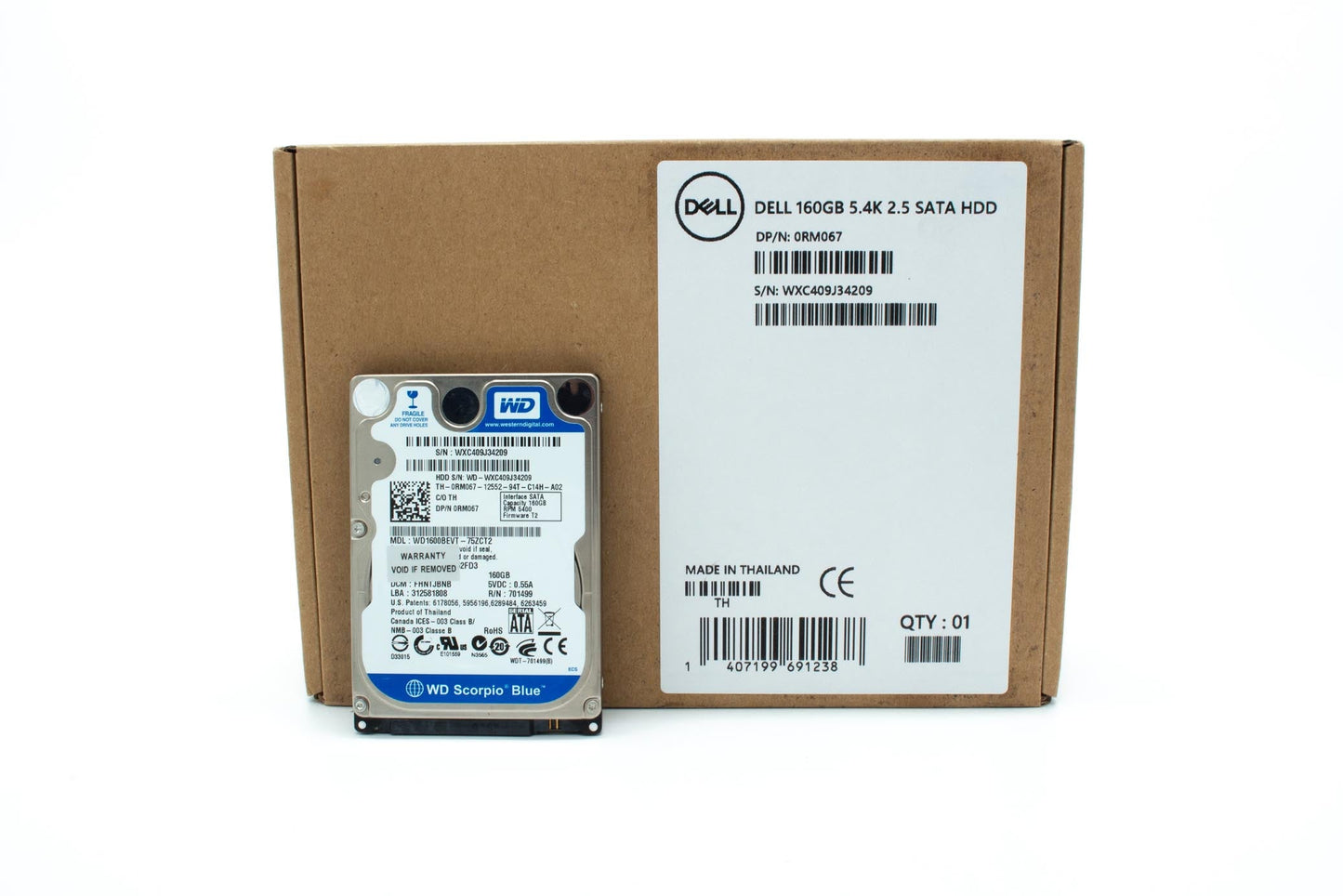 Western Digital Scorpio Blue (WD1600BEVT) 160GB 2.5" SATA HDD