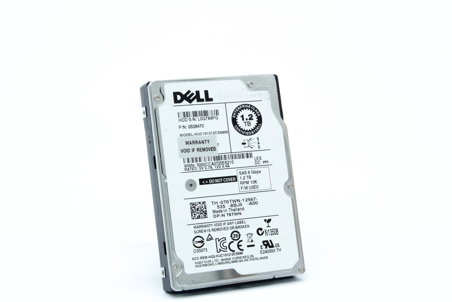 Dell 1.2TB 10k 6G SAS SFF hard drive