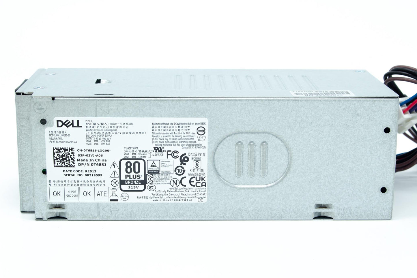Dell Power Supply, 275 Watts, 100V-240V, Mini Tower, Active Power Factor Correction, Non-Redundant, Bestec Power Electronics Co.Ltd, (5 KM)