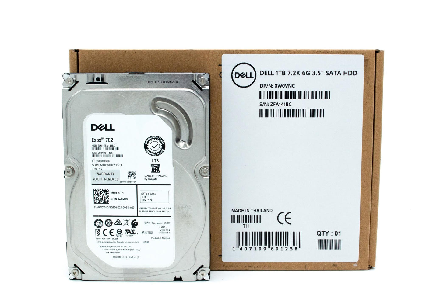 Dell 1TB SATA HDD, 7200 rpm, 3.5"