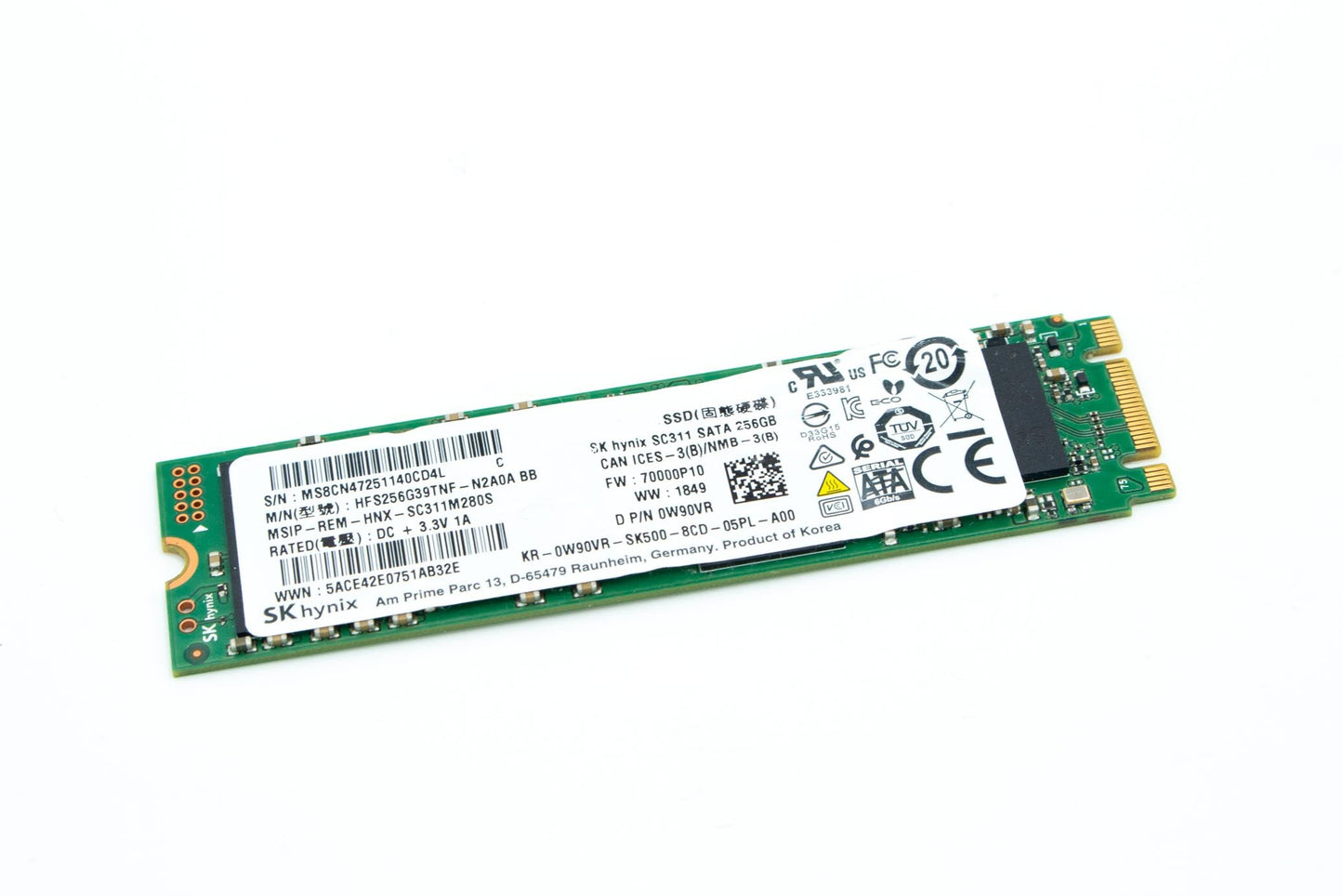 Dell 256GB 6G MLC SATA M.2 SSD