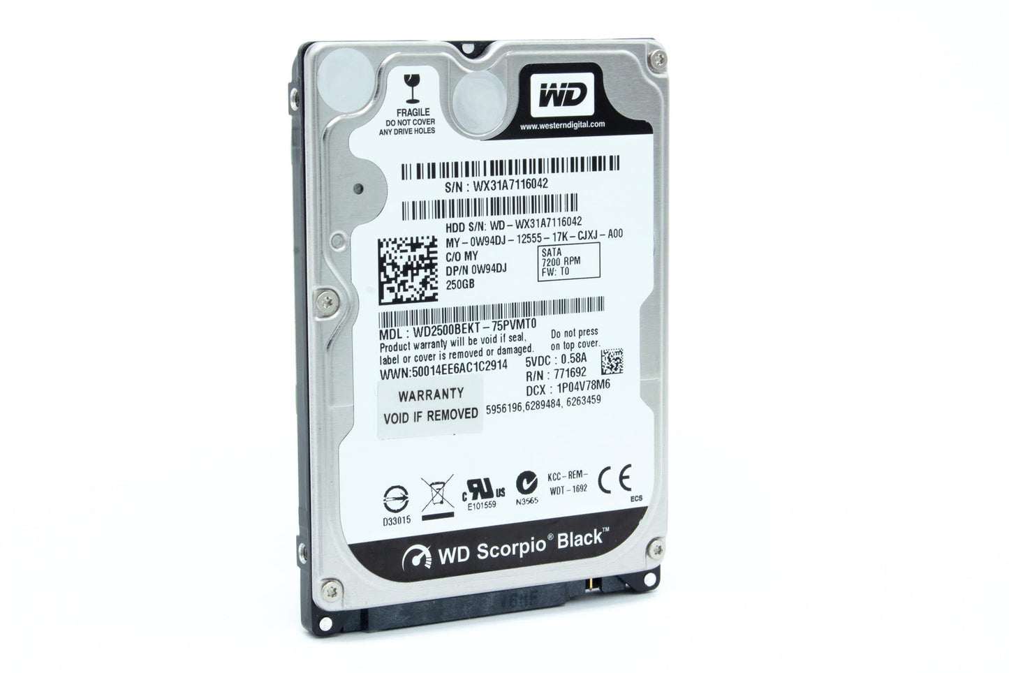  Western Digital (WD2500BEKT) 250GB 2.5" HDD in Qatar 