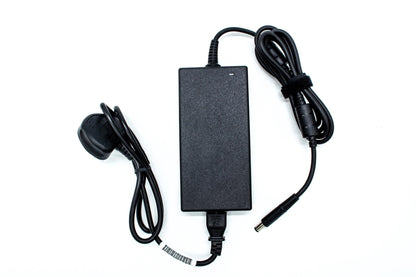 Dell AC adapter with 180W power output, 19.5V voltage, 3-pin connector, compatible with various Dell laptops