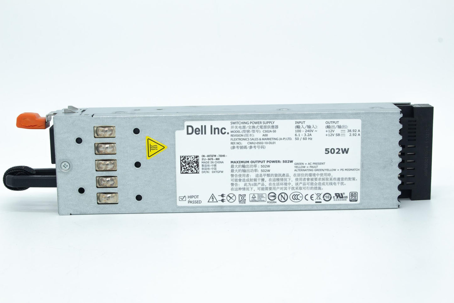 Dell POWEREDGE R510 R515 R610 T710 R715 502W PSU