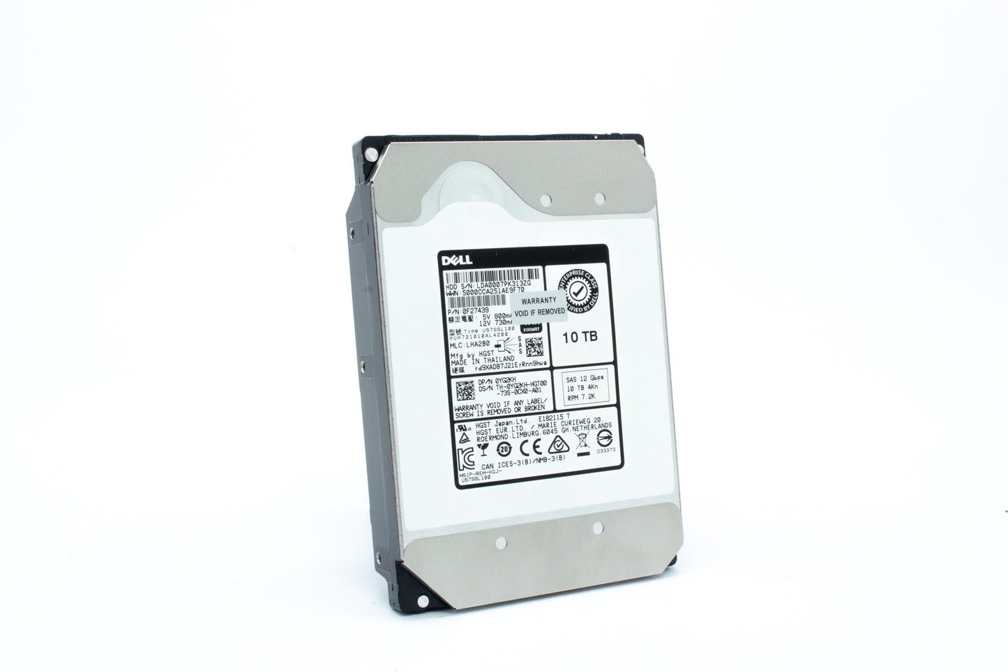 Dell 10000GB, 7200 rpm, 3.5", SAS, 12Gbps