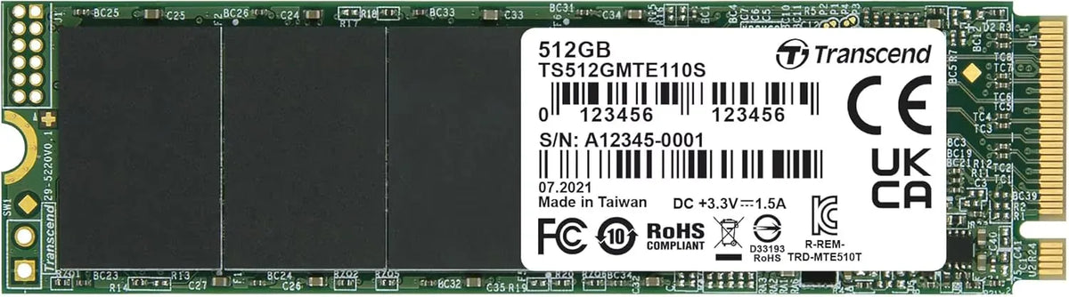 Transcend 512GB PCIe NVMe M.2 110S SSD in Qatar 