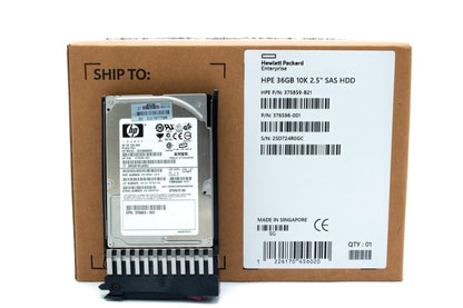 36GB hot-plug single-port SAS hard disk drive - 10,000 RPM, 3Gb/sec transfer rate, 2.5-inch small form factor (SFF)