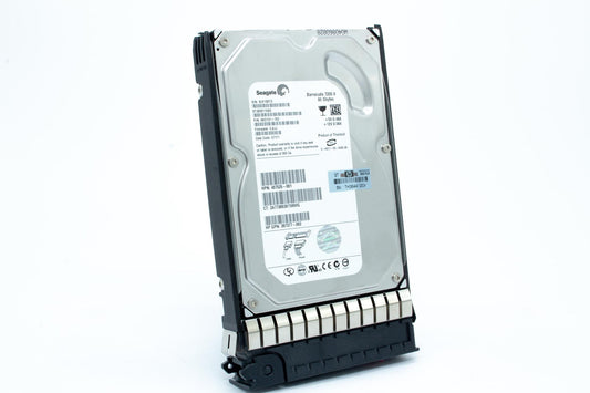 80GB hot-plug SATA hard disk drive - 7,200 RPM, 1.5Gb/sec transfer rate, 3.5-inch large form factor (LFF) - Includes 1-inch high drive tray