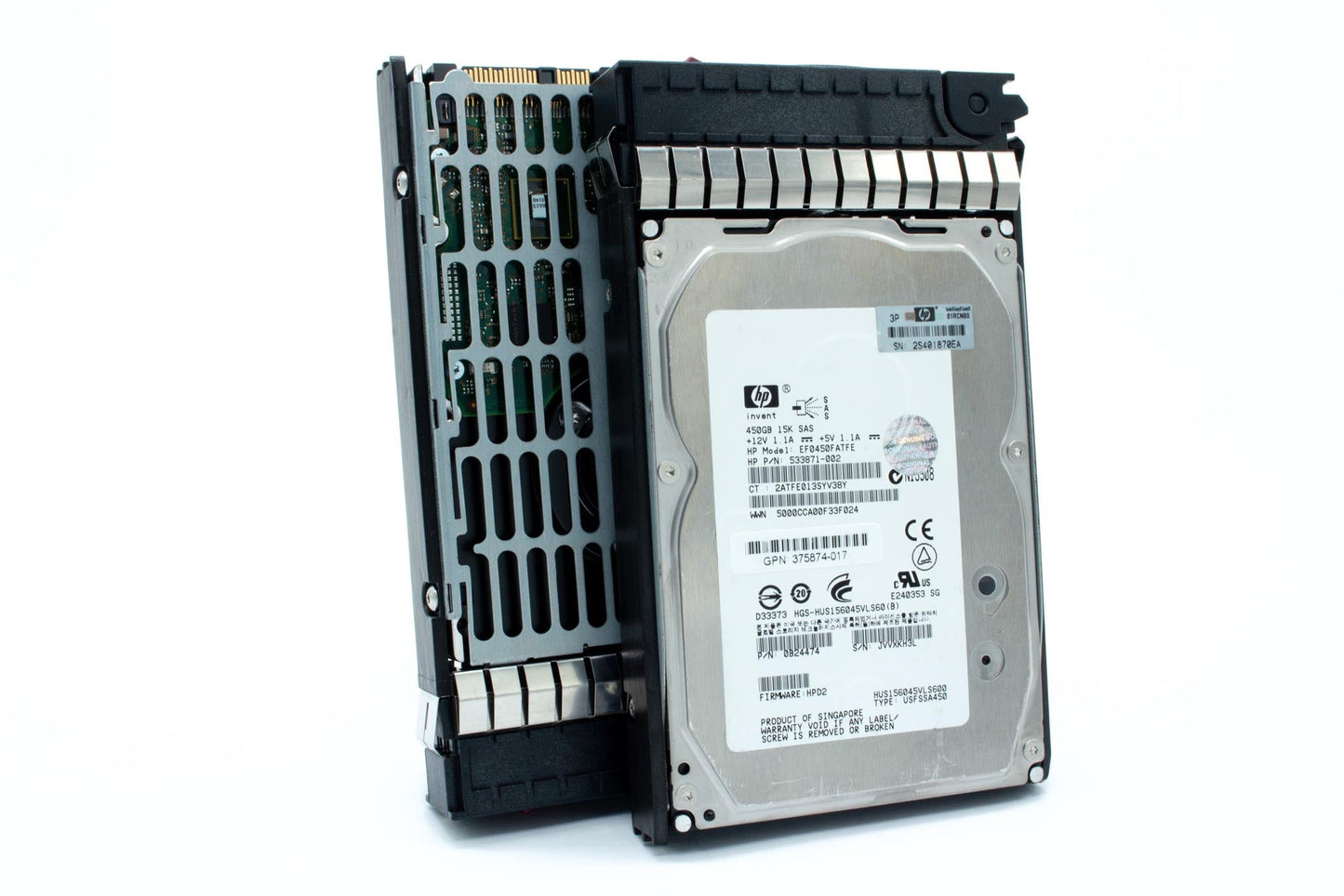 450GB hot-plug dual-port SAS hard disk drive - 15,000 RPM, 6Gb/sec transfer rate, 3.5-inch large form factor (LFF), Enterprise