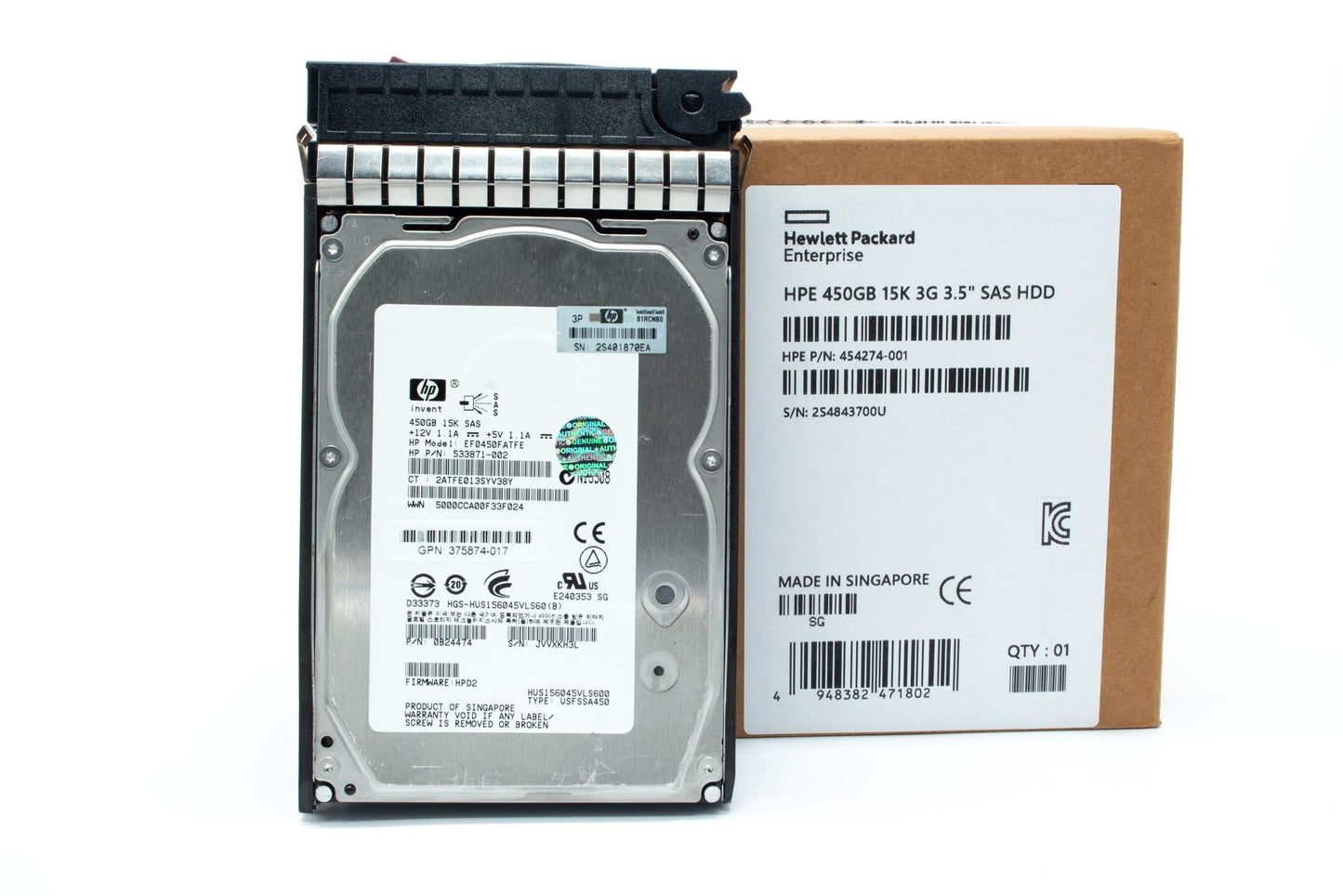 450GB hot-plug dual-port SAS hard disk drive - 15,000 RPM, 6Gb/sec transfer rate, 3.5-inch large form factor (LFF), Enterprise