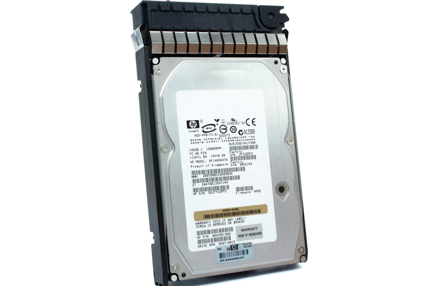 146GB hard disk drive - 15,000 RPM, Fibre Channel (FC) connector - For use with EVA products