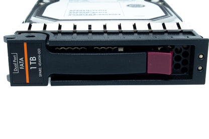 Part 454414-001 is no longer supplied. Please order the replacement, 671148-001. 1TB Fibre Attached Technology Adapted (FATA) hard drive - 7,200 RPM, 3.5-inch large form factor (LFF), 2/4 Gb/s interface