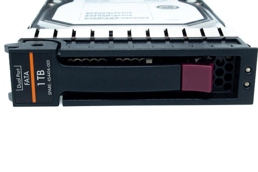 Part 454414-001 is no longer supplied. Please order the replacement, 671148-001. 1TB Fibre Attached Technology Adapted (FATA) hard drive - 7,200 RPM, 3.5-inch large form factor (LFF), 2/4 Gb/s interface