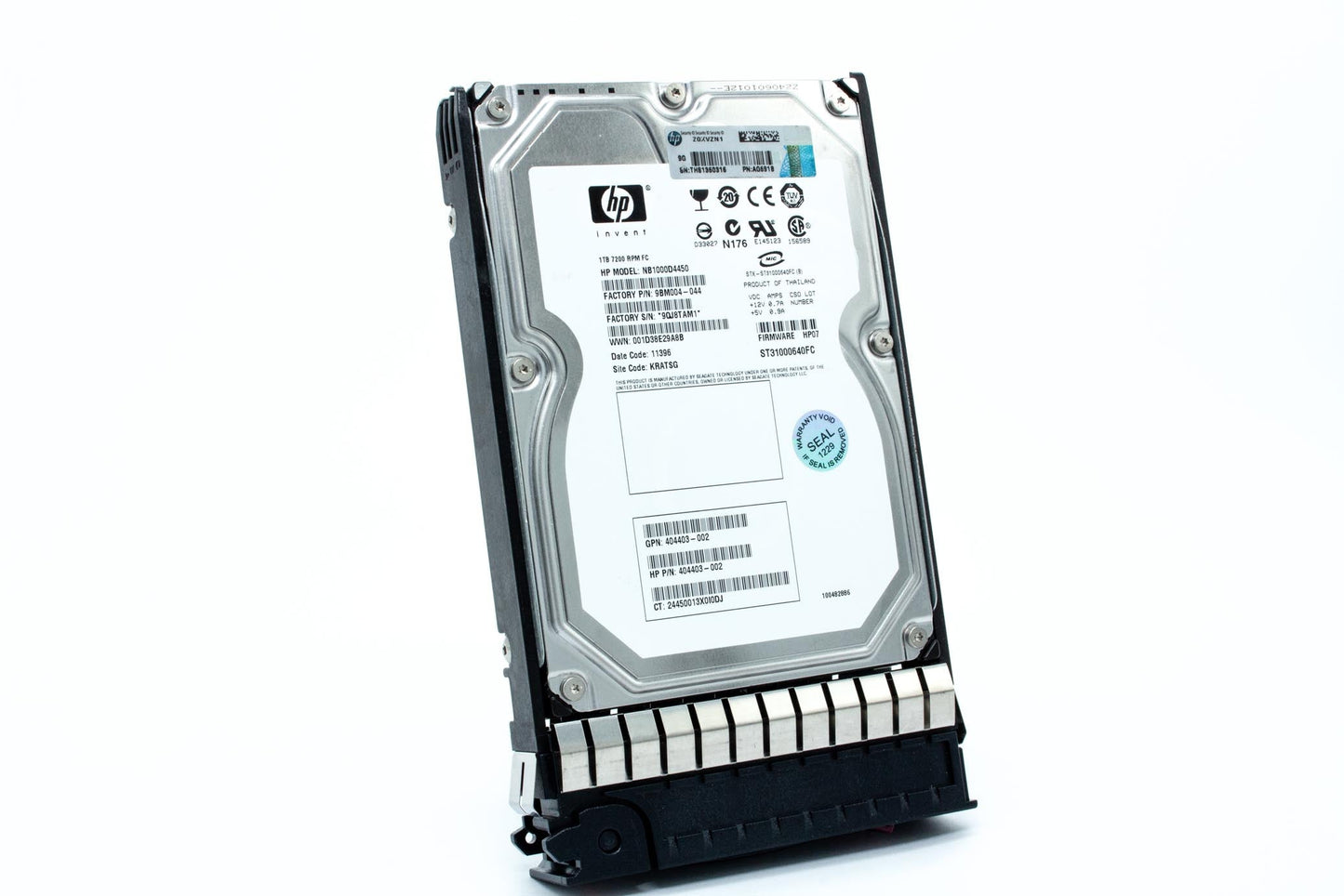 Part 454414-001 is no longer supplied. Please order the replacement, 671148-001. 1TB Fibre Attached Technology Adapted (FATA) hard drive - 7,200 RPM, 3.5-inch large form factor (LFF), 2/4 Gb/s interface