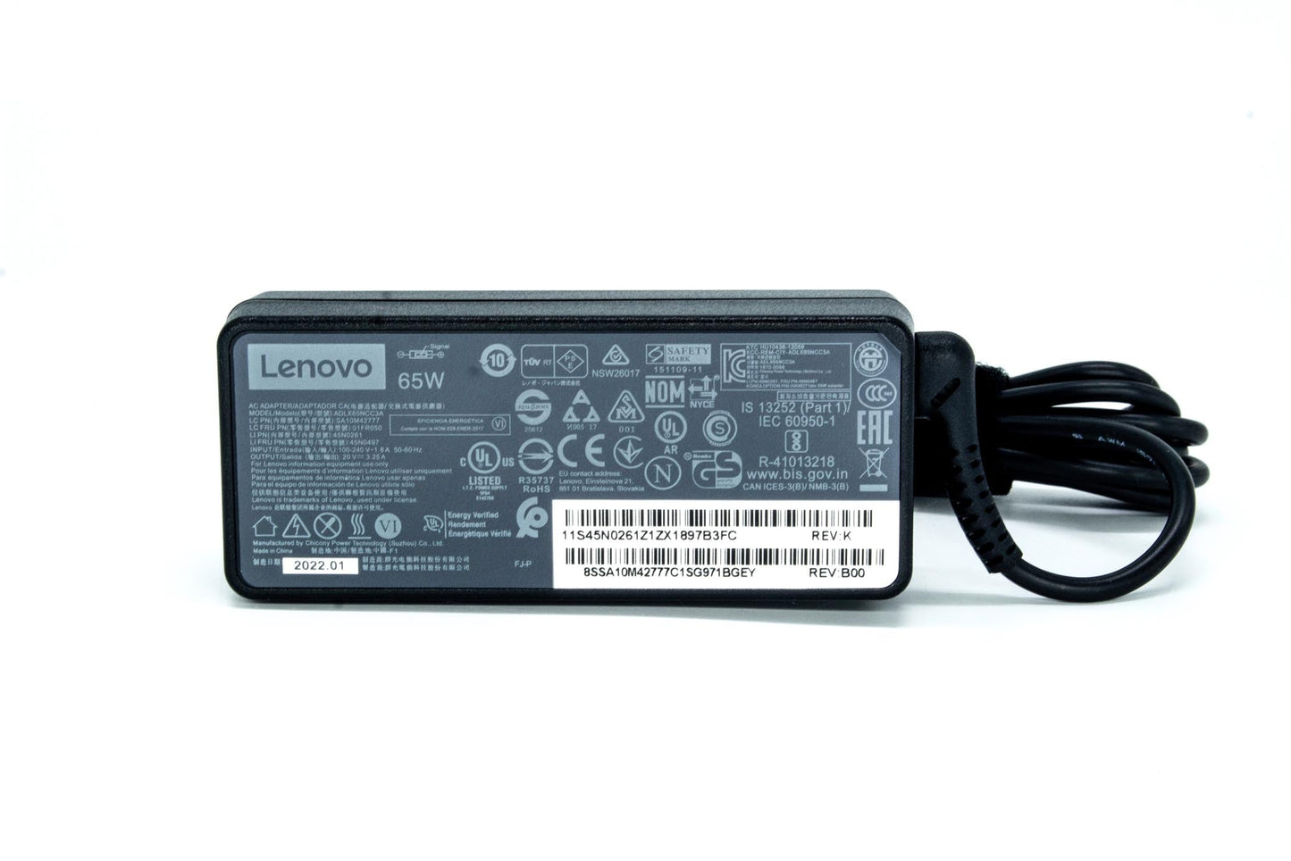 Lenovo AC_ADAPTER,Rectangle,65W,2P,Black