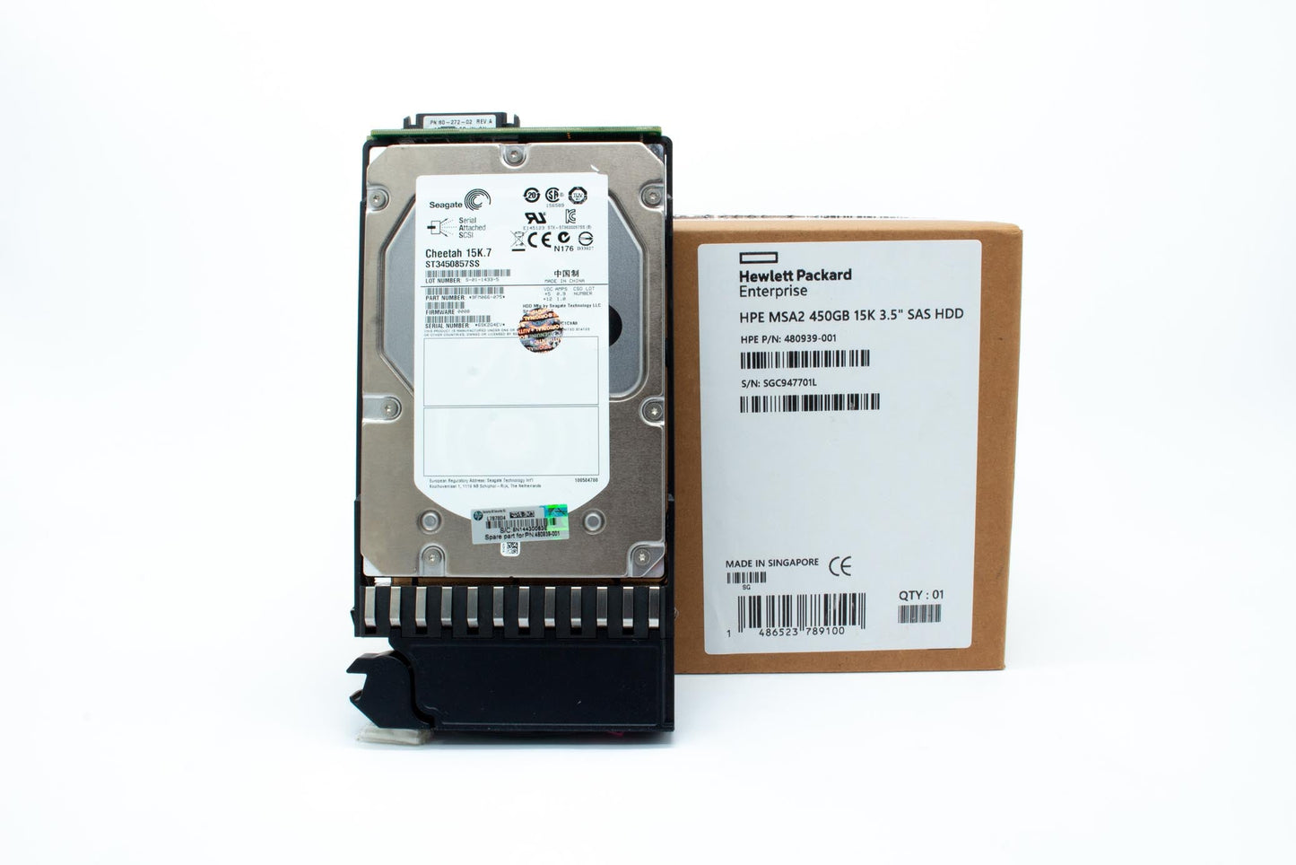 450GB dual-port Modular Smart Array (MSA2) Serial Attached SCSI (SAS) hard disk drive - 15,000 RPM, 3.5-inch form factor