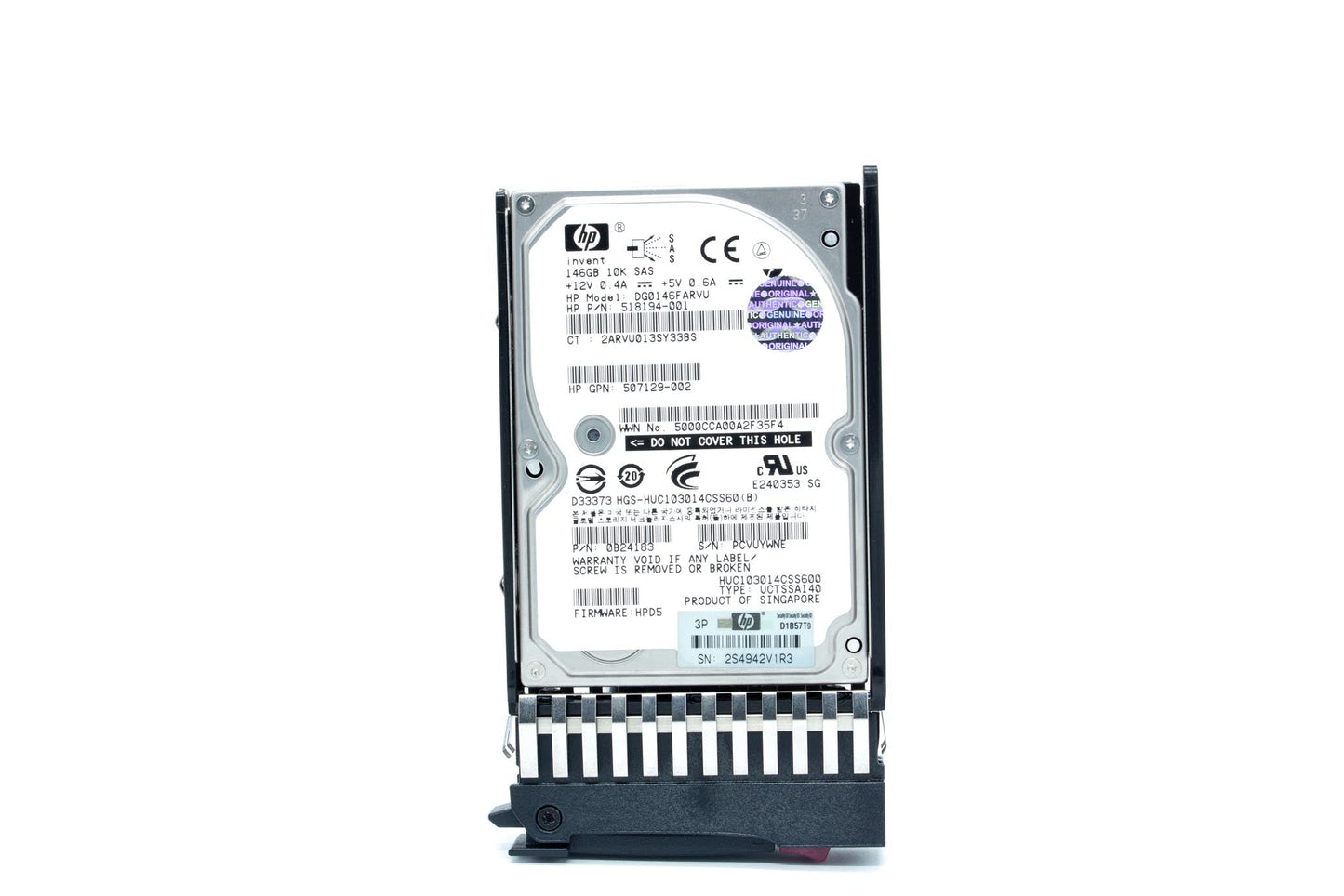 146GB hot-plug dual-port SAS hard disk drive - 10,000 RPM, 6Gb/sec transfer rate, 2.5-inch small form factor (SFF), Enterprise