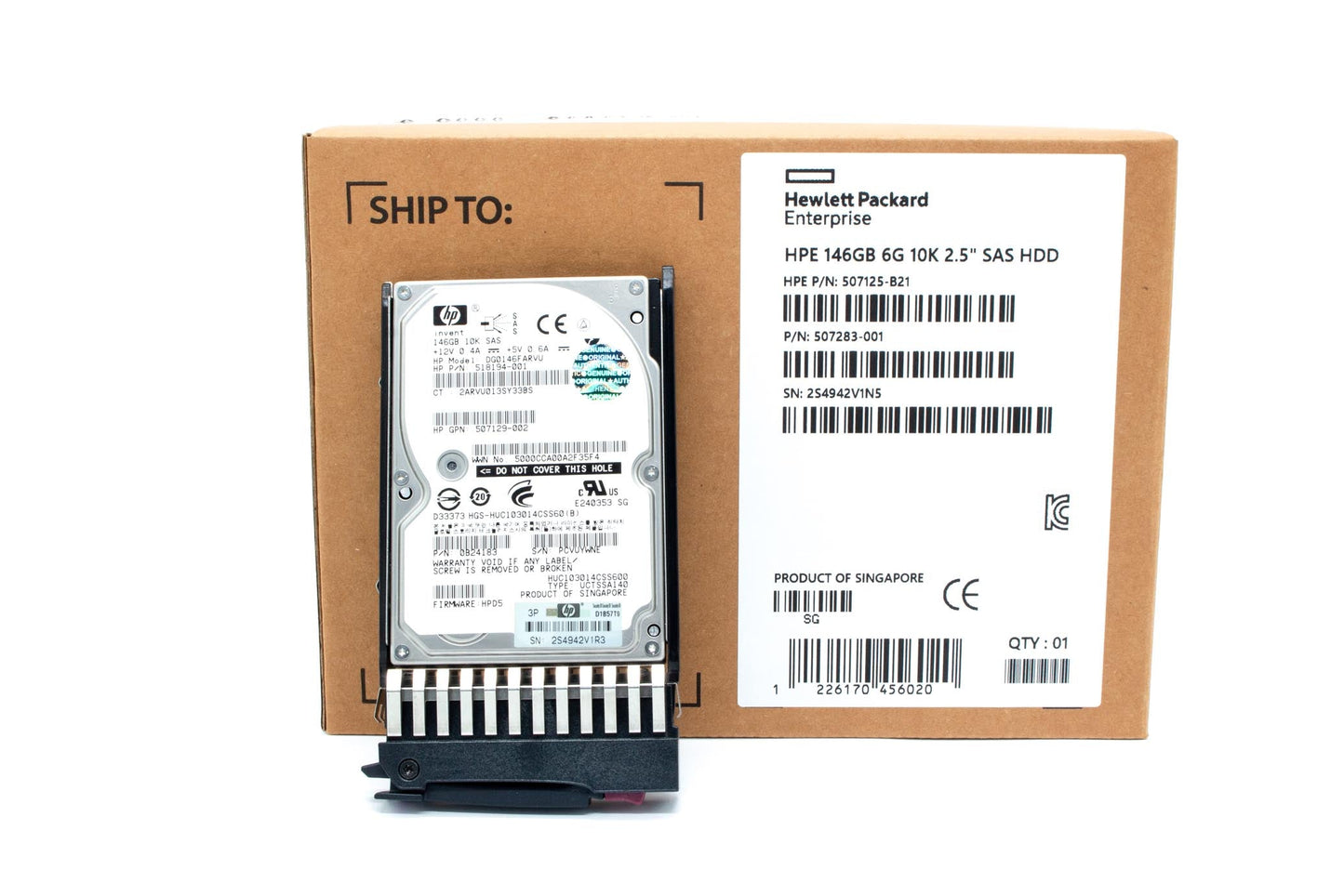 146GB hot-plug dual-port SAS hard disk drive - 10,000 RPM, 6Gb/sec transfer rate, 2.5-inch small form factor (SFF), Enterprise