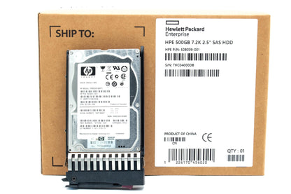 500GB hot-plug dual-port SAS hard disk drive - 7,200 RPM, 6Gb/sec transfer rate, 2.5-inch small form factor (SFF), Midline - For use with Gen7 or earlier models