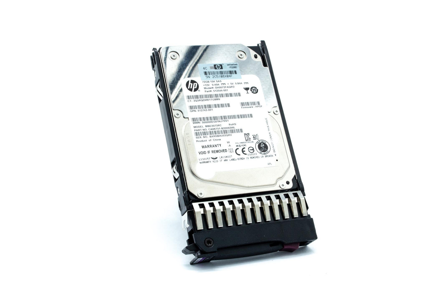 72GB hot-plug dual-port SAS hard disk drive - 15,000 RPM, 6Gb/sec transfer rate, 2.5-inch small form factor (SFF), Enterprise