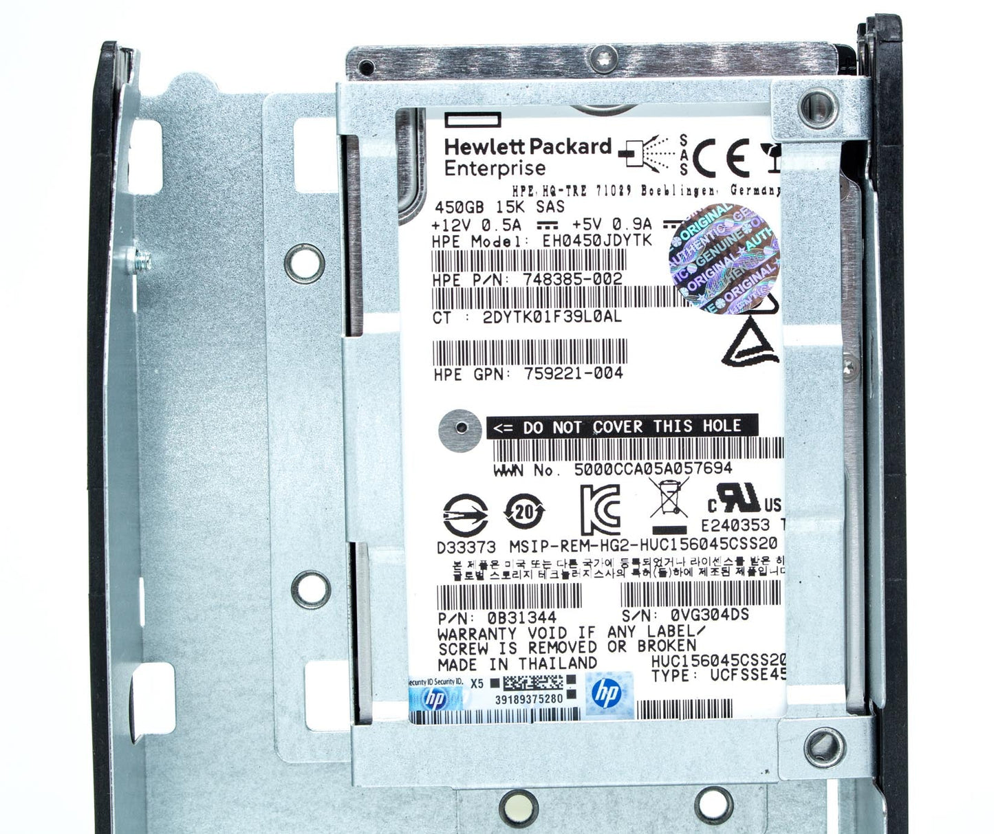 450GB hot-plug dual-port SAS hard disk drive - 15,000 RPM, 6Gb/sec transfer rate, 3.5-inch large form factor (LFF) - For use with EVA M6612
