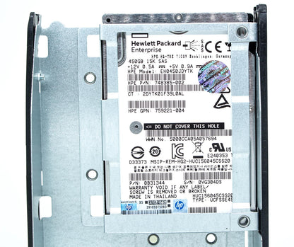 450GB hot-plug dual-port SAS hard disk drive - 15,000 RPM, 6Gb/sec transfer rate, 3.5-inch large form factor (LFF) - For use with EVA M6612