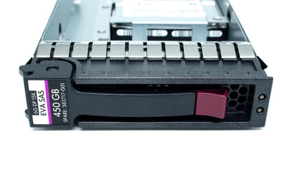 450GB hot-plug dual-port SAS hard disk drive - 15,000 RPM, 6Gb/sec transfer rate, 3.5-inch large form factor (LFF) - For use with EVA M6612