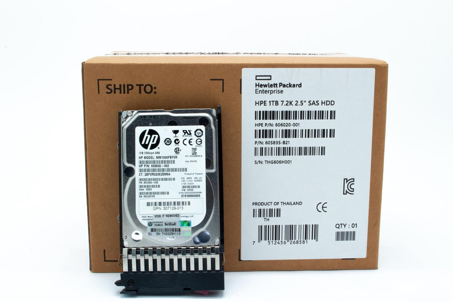 1TB hot-plug dual-port SAS hard disk drive - 6Gb/sec transfer rate, 7,200 RPM, 2.5-inch small form factor (SFF), Midline - For use with Gen7 or earlier models