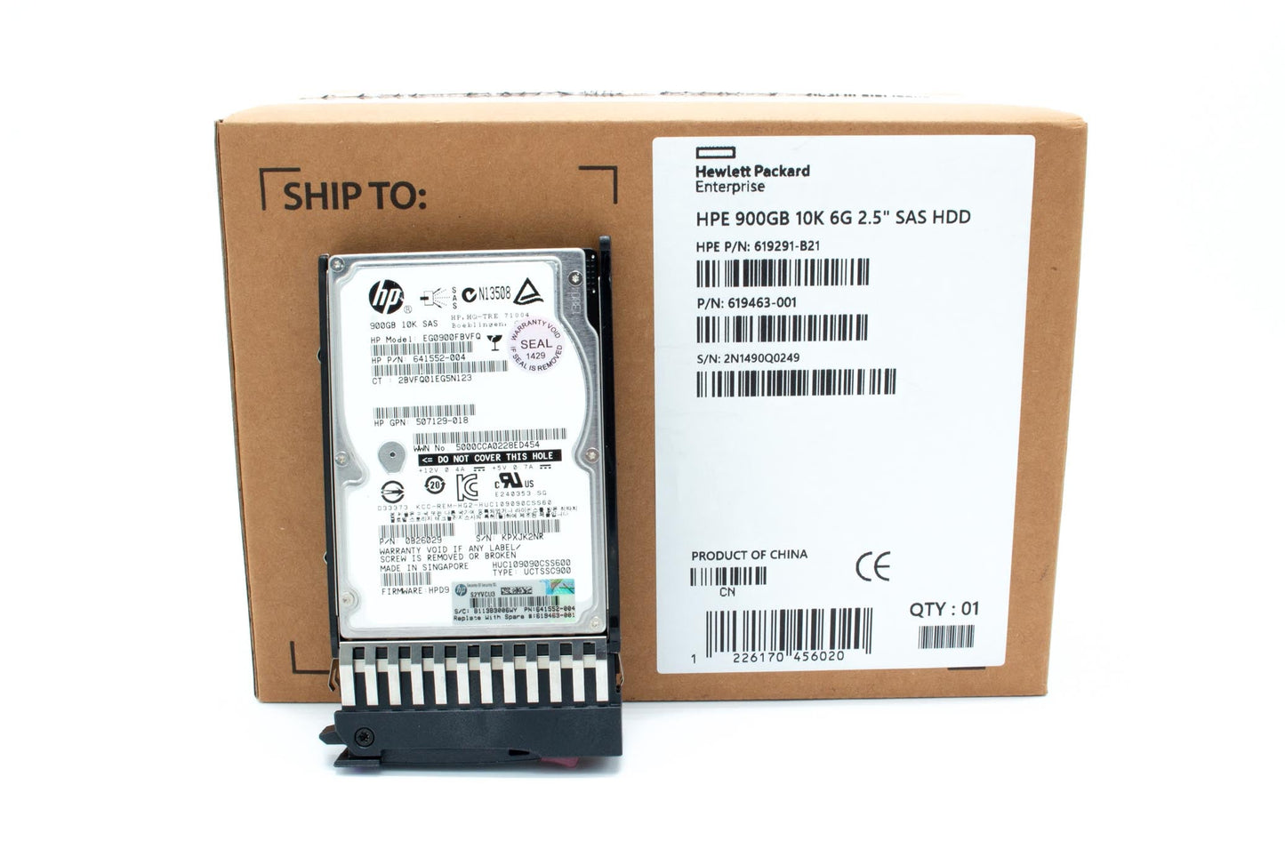 900GB hard disk drive - SAS interface, 15,000 RPM, 2.5-inch small form factor (SFF)