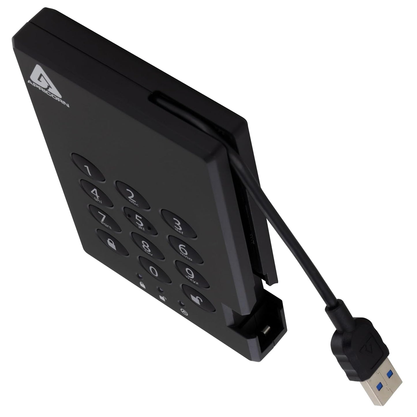 Apricorn Aegis Padlock 1 TB USB 3.0 256-bit AES XTS Hardware Encrypted Portable External Hard Drive (A25-3PL256-1000)