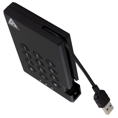 Apricorn Aegis Padlock 1 TB USB 3.0 256-bit AES XTS Hardware Encrypted Portable External Hard Drive (A25-3PL256-1000)