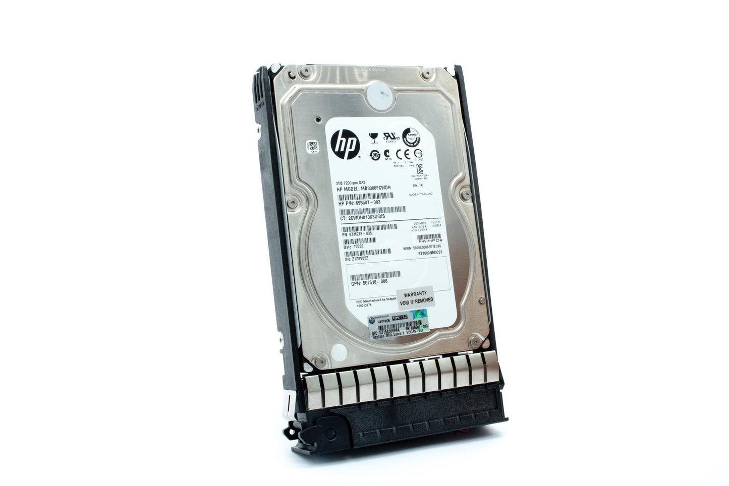 3TB hot-plug dual-port SAS hard disk drive - 7,200 RPM, 6Gb/s transfer rate, 3.5-inch large form factor (LFF), midline - For use with Gen7 or earlier models