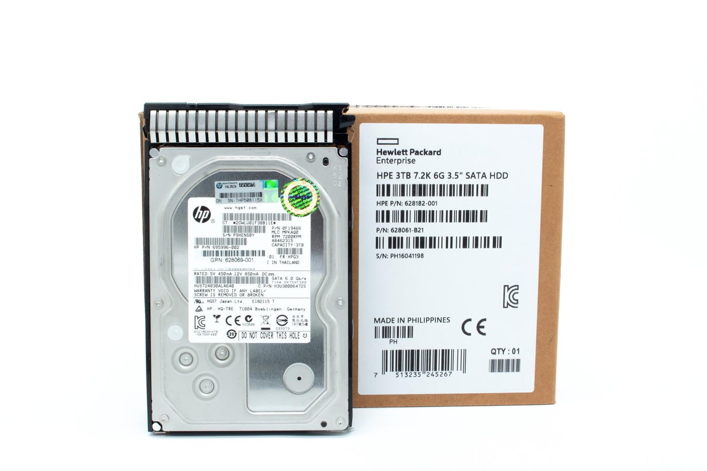 3TB hot-plug SATA drive - 7,200 RPM, 6Gb/sec transfer rate, 3.5-inch large form factor (LFF), Midline, SmartDrive Carrier (SC) - Not for use in MSA products