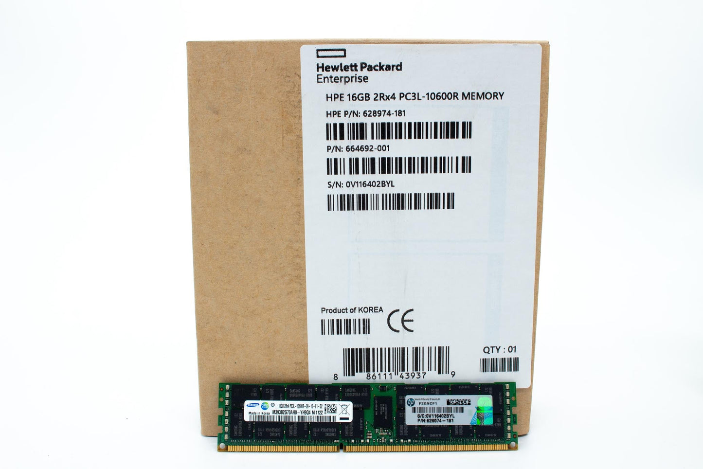 DIMM,16GB PC3L-10600R,1Gx4,RoHS