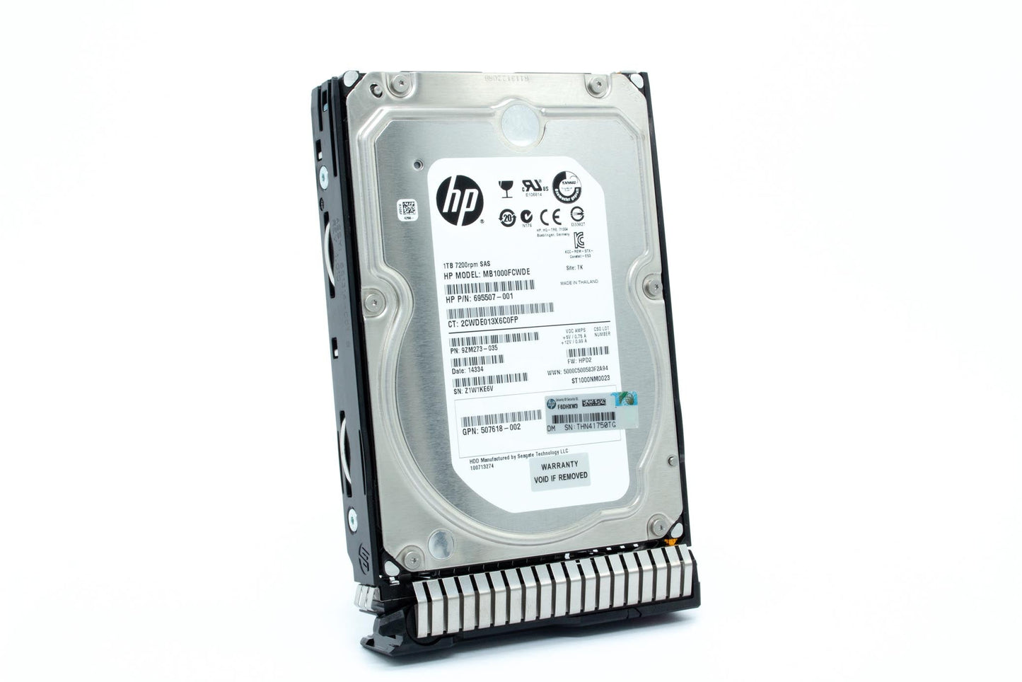 1TB hot-plug dual-port SAS hard disk drive - 6Gb/sec transfer rate, 7,200 RPM, 3.5-inch large form factor (LFF), Midline (MDL), SmartDrive Carrier (SC) - Not for use in MSA products - For use with Gen8/Gen9 or newer