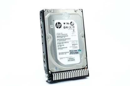 1TB hot-plug dual-port SAS hard disk drive - 6Gb/sec transfer rate, 7,200 RPM, 3.5-inch large form factor (LFF), Midline (MDL), SmartDrive Carrier (SC) - Not for use in MSA products - For use with Gen8/Gen9 or newer