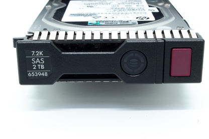 2TB hot-plug dual-port SAS hard disk drive - 7,200 RPM, 6Gb/sec transfer rate, 3.5-inch large form factor (LFF), Midline (MDL), SmartDrive Carrier (SC) - Not for use in MSA products - For use with Gen8/Gen9 or newer