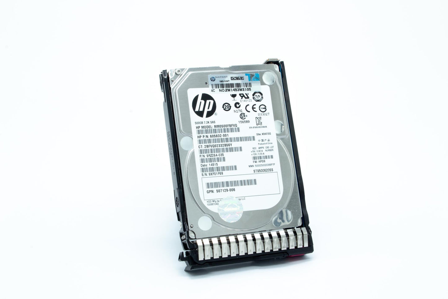 500GB hot-plug dual-port SAS hard disk drive - 6Gb/sec transfer rate, 7,200 RPM, 2.5-inch small form factor (SFF), Midline, SmartDrive Carrier (SC) - Not for use in MSA products - For use with Gen8/Gen9 or newer