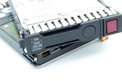 450GB hot-plug dual-port SAS hard disk drive - 6Gb/sec transfer rate, 10,000 RPM, 2.5-inch small form factor (SFF), Enterprise, SmartDrive Carrier (SC) - Not for use in MSA products - For use with Gen8/Gen9 or newer