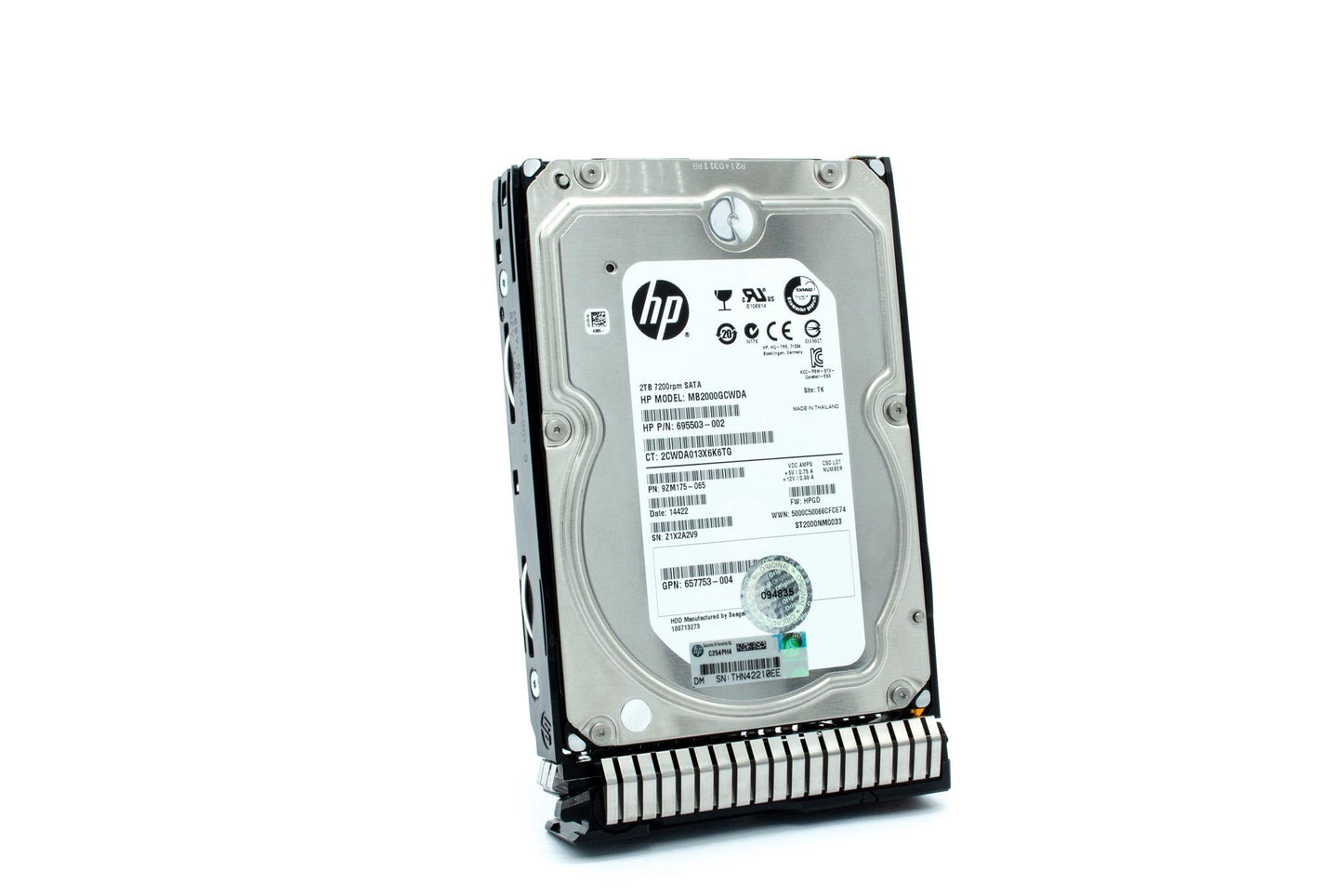 2TB hot-plug SATA hard disk drive - 6Gb/sec transfer rate, 7,200 RPM, 3.5-inch large form factor (LFF), Midline, SmartDrive Carrier (SC) - Not for use in MSA products
