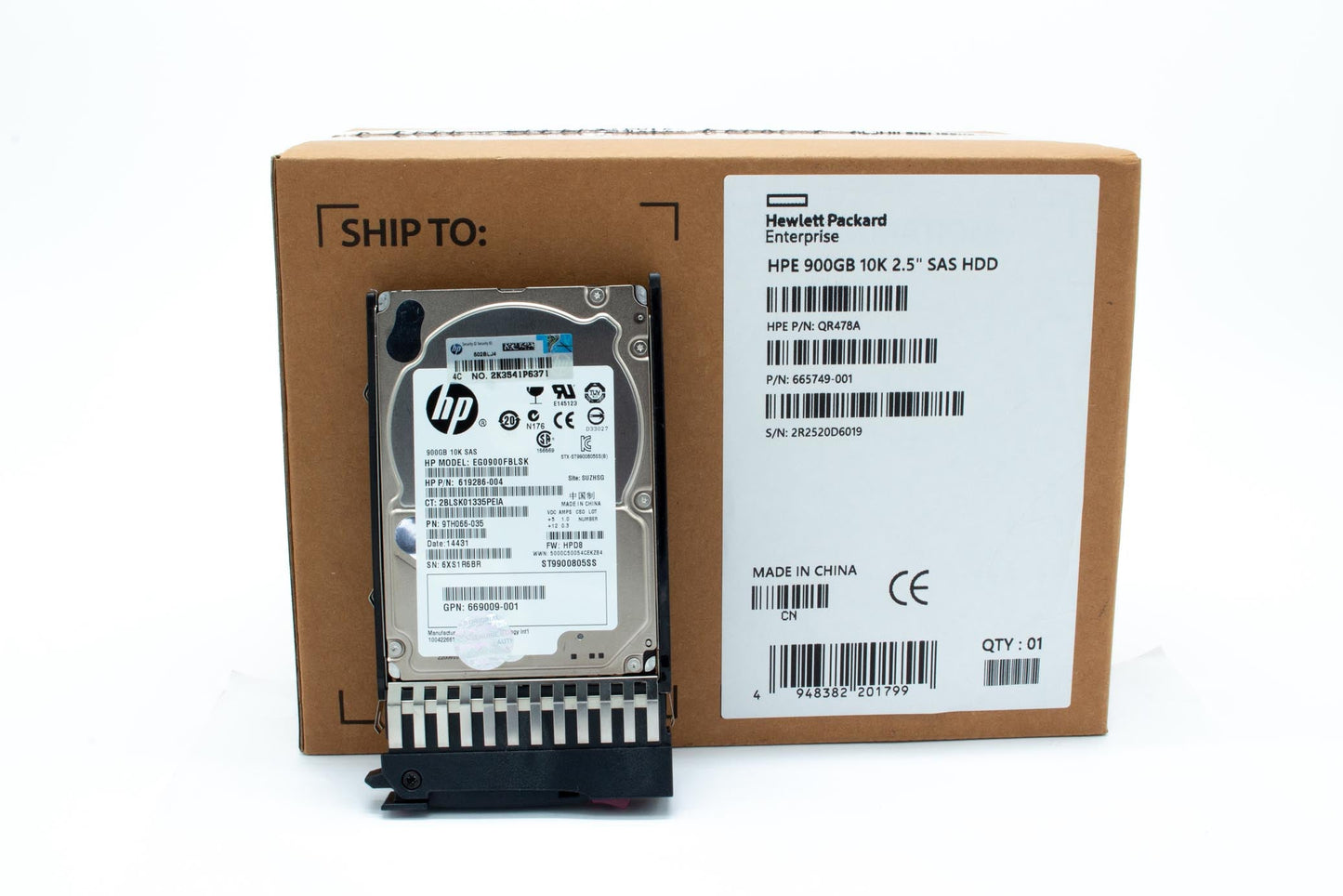 900GB hot-plug dual-port enterprise SAS hard disk drive - 6Gb/sec transfer rate, 10,000 RPM, 2.5-inch small form factor (SFF) - For use with EVA M6625 enclosure